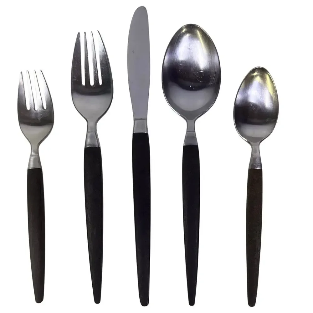 Stanley Roberts MCM 'Modern Elegance' Stainless 5-PC Place Setting-Service for 5